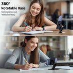 ELV DIRECT 360° Rotating Plastic Mobile Phone Stand with Metallic Base | Foldable & Adjustable Desk Holder for Smartphones | Universally Compatible, Lightweight & Durable – Black - Image 6