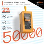 Callmate Ultrafuse Max 50000mAh Ultra High Capacity Power Bank, 23W Fast Charging |Digital Display |4 USB Output Ports & 3 Input |LED Light with SOS| for Smartphones & Other Devices - Image 3