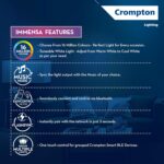 Crompton Immensa 9W Bluetooth Enabled Smart Bulb B22 | 16 million Colours | White Tunable (Warm, Neutral & Cool White) & Dimmable | App-Control |Music Sync|Perfect light for all occasions|Pack of 1 - Image 3
