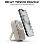 DailyObjects Loop Qi2 Certified 20000 Mah Mag-Safe Compatible Aluminium Wireless Power Bank|Fast Charging| Compatible with Samsung/OnePlus/iPhone 12/13/14/15/16/Pro Max|Retractable Stand (Titanium) - Image 3
