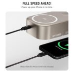 DailyObjects Loop Qi2 Certified 20000 Mah Mag-Safe Compatible Aluminium Wireless Power Bank|Fast Charging| Compatible with Samsung/OnePlus/iPhone 12/13/14/15/16/Pro Max|Retractable Stand (Titanium) - Image 4