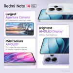 Redmi Note 14 5G (Ivy Green, 6GB RAM 128GB Storage) | Global Debut MTK Dimensity 7025 Ultra | 2100 nits Segment Brightest 120Hz AMOLED | 50MP Sony LYT 600 OIS+EIS Triple Camera - Image 3