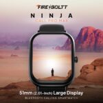 Fire-Boltt Ninja Call Pro Max Bluetooth Calling Smart Watch, 2.01" HD Display, 120+ Sports Modes, Health Suite, AI Voice Assistance, SpO2 & Heart Rate Monitor Smartwatch for Men & Women - Black - Image 3