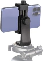 TECHONTO® 360° Degree Cell Phone Holder with Adjustable Clamp Phone Tripod Mount Adapter Compatible with Smartphones & All Types of Tripods – Black - Image 4