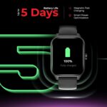 Nervfit Pulse Smartwatch with 1.83" TrueColor+ HD Display | Bluetooth Calling | Waterproof | Heart Rate & SpO2 Tracking | Sleep & Stress Monitor | 5-Day Battery | Sports Modes (Pulse Black) - Image 5