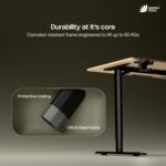 Green Soul Imperium Height Adjustable Table for Office Work | Everyday Ergonomic Desk with One Piece Top | Advance Memory Preset | 3 Year Warranty | Installation Provided (GreyOak,1100 x 600 Top) - Image 5