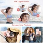 Digital Camera for Photography, 4K Vlogging Camera for YouTube 3" 180° Flip Screen 18X Digital Zoom Compact Cameras with 32GB TF Card & 2 Batteries, Pink - Image 5