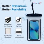 iTronix Waterproof Mobile Pouch Cover for All Mobiles, Cellphone Dry Bag Compatible for iPhone, Samsung, Mi, Redmi, Oppo, VIVO, All Other Smartphones up to 6.5 inches (Black) - Image 4