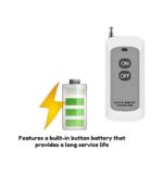 Roboway 433MHz 1-Channel RF Relay Receiver with EV1527 2-Button Remote | Universal Wireless Remote Control Switch for Lights, Fans, Garage Door, Home Automation (1 Remote and 1 Receiver) - Image 4