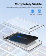Sounce 2.5" SATA SSD Enclosure Case, USB 3.0 to SATA Tool-Free External Hard Disk Case with Fast Transfer Speed Up to 5 Gbps & Up to 6TB Storage Capacity Compatible with 2.5 SSD / HDD - Image 3