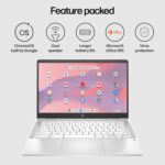 HP Chromebook x360, Intel Celeron N4120, 14-inch (35.6 cm), HD, 4GB LPDDR4, 64GB eMMC, Intel UHD Graphics, Thin & Light, Dual Speakers, BrightView Display (Chrome 64, White, 1.49 kg), ca0505TU - Image 3
