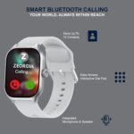 Zeorgia Nova 2.01” Smartwatch with Bluetooth Calling, Heart Rate & SpO2 Monitor, Sleep Tracking, 100+ Sports Modes, IP68 Waterproof for Men & Women Compatible with Android & iPhone (Grey) - Image 5