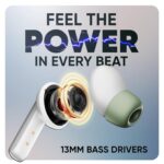 Mivi DuoPods Sync Earbuds [New Launch], 60 Hours Playtime, AI-ENC for HD Calls, 13mm Drivers, IPX 4.0, BT v5.3, Made in India True Wireless Bluetooth Ear Buds - Image 4