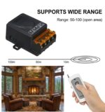 Roboway 433MHz RF Wireless Switch | 1 Channel AC 85–220V Receiver with EV1527 2-Button Remote | Long Range Wireless Light & Fan Control Relay Module | Home Automation Kit (1 Remote and 1 Receiver) - Image 3