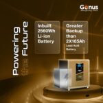 Genus MaxiLion 2400 VA (2.4 KVA) Inverter with Upto 12 Year Life Integrated 2560Wh Lithium-Ion Battery for Home, Office & Shops (Runs Even 1HP Motor) - Image 3
