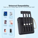 15W Fast Charging 10000mAh Power Bank with 4 in 1 Detachable Cable (Lightn-ing, Type-C, Micro Output, USB-A Input) & Dual Input (Type-C & Micro) Universal Compatibility (Li-Poly, Black) - Image 4