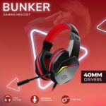 LAPCARE Bunker Gaming Over Ear Headset with RGB Back Lights|40Mm Drivers|3.5Mm+USB Jack|Adujustable Microphone|Light Design&Comfortable|Super Anti Violence&Break|Braided PVC Line(Lhp-210),Black - Image 3