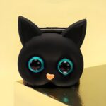 SKYCELL Charger Case Cover with Full Cable Protector 3D Cute Pattern Compatible for iPhone Charger Only 18W & 20W iPhone 16,iPhone 13,iPhone 15,iPhone 14 (Black Cat Shining Cable Protector) - Image 3