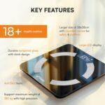 Smart BMI Weight Scale (Black) | 18+ Parameters, Body Fat & Muscle Mass | 100+ User Profiles | 2 Yr Warranty | Large Foot Area | Free App Sync & Health Report Card | For Home & Gym Fitness - Image 3