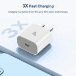iPhone Charger Adapter 20W Type C (MFi-Certified) for iPhone 17/17 Air/17 Pro/17 Pro Max,16/16 Plus/Pro/Pro Max, 15/14/13/12/11 Series with PD 3.0 USB-C Fast Charging Adaptor - Image 3