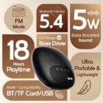 GOBOULT Bassbox Q5 Bluetooth Speaker with 5 Watt BoomX Audio, Up to 18Hrs Playtime, Type-C Charging, TF Card/USB & BT 5.4 Compatible, Made in India Portable Speaker (Pure Black) - Image 3