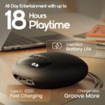 GOBOULT Bassbox Q5 Bluetooth Speaker with 5 Watt BoomX Audio, Up to 18Hrs Playtime, Type-C Charging, TF Card/USB & BT 5.4 Compatible, Made in India Portable Speaker (Pure Black) - Image 4