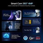 Qubo Smart 360° 4MP [Ultra 2K] Wi-Fi Security Camera [2026 Edition] by Hero Group | Indoor CCTV Cam for Home | AI Person Detection | Auto-Alarm | App Control - Image 3