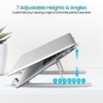 Portronics My Buddy K Lite Foldable Laptop Stand with Adjustable Heights, Anti-Slip Silicone Pads, Collapsible Design, 5 kg Max Weight, ABS Build, Portable & Lightweight Holder Riser (White) - Image 3