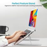 Portronics My Buddy K Lite Foldable Laptop Stand with Adjustable Heights, Anti-Slip Silicone Pads, Collapsible Design, 5 kg Max Weight, ABS Build, Portable & Lightweight Holder Riser (White) - Image 4