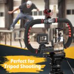 Zeadio Camera Smartphone Stabilizer, Handle Grip Handheld Video Rig, Compatibility with All Camera, Camcorder, DSLR and for All iPhone and Android Smartphones - Image 4