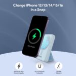 FLiX (Beetel) MagConnect Elite 10,000mAh 15W Magnetic Wireless Output,22.5W QC Pocket Power Delivery PPS,Type C & Type A Input/Output,Rapid Charge,LED Display,Perfect for iPhone 12,13,14(Blue) - Image 3