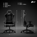 Green Soul Raptor 2.0 Racing Edition Ergonomic Gaming Chair with Premium PU Leather, Adjustable Neck & Lumbar Pillow, 3D Adjustable Armrests & Heavy Duty Nylon Base (Black) Installation Provided - Image 3