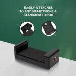 HUMBLE® Universal Mobile Monopod Holder Clip | Phone Camera Holder & Tripod Mount Adapter | Compatible with All Smartphones | Black (Pack of 1) - Image 4