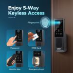 Speedy Wi-Fi Rim Lock for Internal Doors, Smart Door Lock, 6 Way Access (Fingerprint, PIN, RFID, App, OTP Unlock, Emergency Key), Fits 20–65 mm Doors, Free Installation, 2 Year Warranty - Image 3