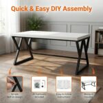 Klaxon Computer Table in Engineered Wood with Flat Surface, Multi-Usage Laptop Desk & Home Office, Desk Sturdy Gaming Table (150 cm - White) - Image 4