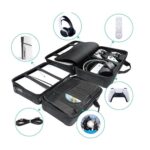 PSS Storage Bag for PS5 Slim, Hard Travel Carrying Case Compatible for PS5 Slim, Waterproof Shoulder Bag with Both Side Compartments Travel Accessories for PS5 Slim Disk/ Digital (Camo) - Image 3