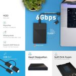 1TB Portable External Hard Drive, 2 in 1 USB-A/USB-C (Type C) Connectivity, Line-Design, USB 3.0, 2.5 Inch HDD, Fast Data Transfer. - Image 3
