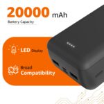amazon basics 27000 mAh Power Bank | 22.5W Fast Charging | Triple Output | Smartphones, TWS, Speakers, Tablets, Micro USB Input (Black - Image 3