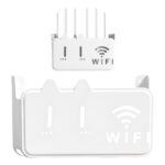 Self-Adhesive WiFi Storage Box, WiFi Router Holder Case Wall Mount-Universal Wall Shelf for Modem, Set-Top Box, Smart Devices-Space-Saving Cable Organizer Stand for Home & Office (Multicolor) - Image 3