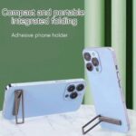2Pcs Phone Holder for Hand, Folding Mobile Holder Stand for Desk, Mini Mobile Accessories, Tech Gadgets for Video Calls, Travel, Office (Black + Silver) - Image 4