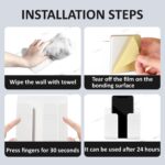 Prolet Wall Mounted Mobile Holder & Storage Case for Remote with Charging Port, Multi-Purpose Wall Stand for Phones, Tablets & Electronics – White (Pack of 4) - Image 4