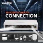 FRONTECH 8 Port Gigabit Ethernet Switch | 10/100/1000Mbps | Plug & Play LAN Hub for Router, Computer, Gaming Console, Printer & IP Camera | Wall Mountable | Hi-Speed Network Switch (NC-0052) - Image 3
