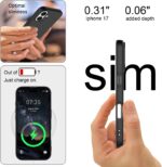 DIZORO Compatible with iPhone 17 Case 6.3, Slim Liquid Silicone 3 Layers Full Covered Soft Gel Rubber Phone Cases Protective Back Cover 6.3 Inch - Black - Image 3