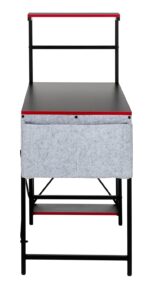 JIN OFFICE Computer Desk with Additional Storage Shelves |100kg Weight Capacity| Office Desk for Home | Computer Table for Home Office | Gaming Desk with 1130 * 500 mm Top| Computer Workstation - Image 4