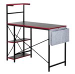 JIN OFFICE Computer Desk with Additional Storage Shelves |100kg Weight Capacity| Office Desk for Home | Computer Table for Home Office | Gaming Desk with 1130 * 500 mm Top| Computer Workstation - Image 5
