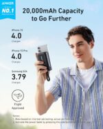 Anker Zolo Power Bank, 20,000mAh 30W High-Speed Portable Charger with Built-in C Cable, USB-C&A, Battery Pack for iPhone 16/15/15 Pro/15 Pro Max/15 Plus, MacBook, Galaxy, and More - Image 3
