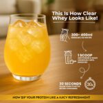 Anytime Clear Whey Protein Isolate 960gm | 24g Protein Per Scoop | Mango Peach, 30 Servings | ISO & HACCP Certified | Lean Muscle Growth, Easy Digestion & Refreshing - Image 4