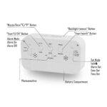 CBK Digital Alarm Clock Table Clock for Students, Home, Office, Corporate with Automatic Sensor, Date & Temperature. (White Digital) - Image 4