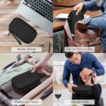 Sumiko Electronic Organizer Travel Cable Bag – Portable Tech Accessories Case for Cords, Chargers, Power Bank, USB, Earphones & Gadgets, Compact, Storage Pouch with Mesh Compartments, Black - Image 4