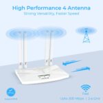 LAPCARE 4G LTE WiFi Router – All SIM Support, 300Mbps High-Speed Internet, External Antenna, MU-MIMO, Beamforming, IPV6, Dual Connectivity, 1x WAN/LAN, DVR & APN Compatible, 2.4GHz Band - Image 4
